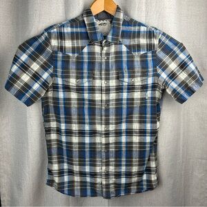 Cowboy Skater Relaxed Workwear Fusion Soft Cotton Blue Plaid Vans Men's XL